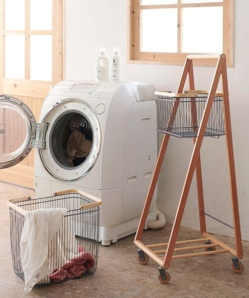 GEORGE'S LIV キャリーバスケットワゴン L【大型家具】 ライトグレー 家具・インテリア ジョージズ 363608 and ST アンドエスティ（旧ドットエスティ）