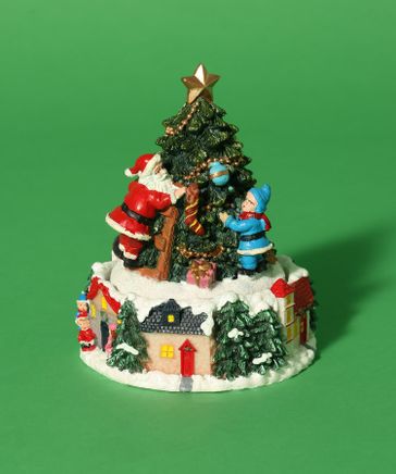 希少品マイメロディー　クリスマスツリージオラマボックス　オルゴール リボルビングクリスマスツリー ミュージックボックス