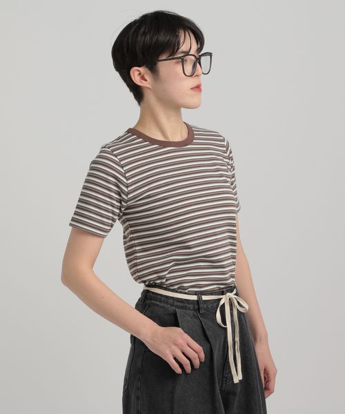 GEORGE'S ボーダーハイショクT ライトグレー M W_トップス ジョージズ 371968 and ST アンドエスティ(旧ドットエスティ) GEORGE'S ボーダーハイショクT ライトグレー M W_トップス ジョージズ 371968 and ST アンドエスティ(旧ドットエスティ)