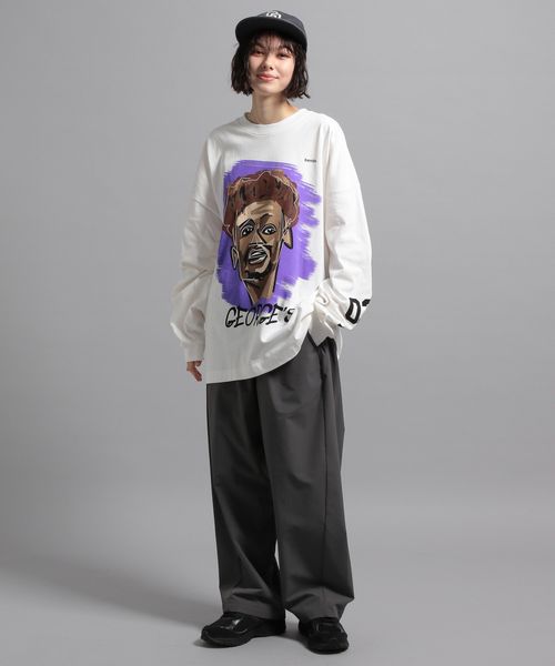 GEORGE'S 【MENS】ワイドテーパードパンツ ライトグレー M M_ボトムス ジョージズ 371975 and ST アンドエスティ(旧ドットエスティ) GEORGE'S 【MENS】ワイドテーパードパンツ ライトグレー M M_ボトムス ジョージズ 371975 and ST アンドエスティ(旧ドットエスティ)