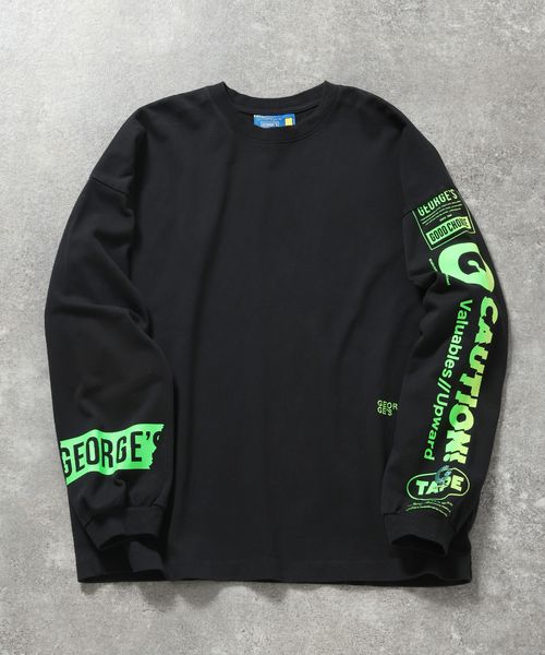 GEORGE'S 【MENS】グラフィックロゴロンT ブラック L M_トップス ジョージズ 371980 and ST アンドエスティ(旧ドットエスティ) GEORGE'S 【MENS】グラフィックロゴロンT ブラック L M_トップス ジョージズ 371980 and ST アンドエスティ(旧ドットエスティ)