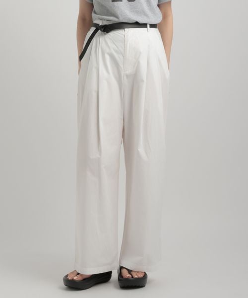 GEORGE'S タックチノパンツ ホワイト S W_ボトムス ジョージズ 491275 and ST アンドエスティ(旧ドットエスティ) GEORGE'S タックチノパンツ ホワイト S W_ボトムス ジョージズ 491275 and ST アンドエスティ(旧ドットエスティ)