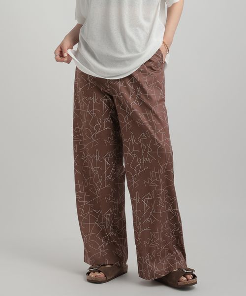 GEORGE'S ソウガラプリントパンツ ライトベージュ S W_ボトムス ジョージズ 491569 and ST アンドエスティ(旧ドットエスティ) GEORGE'S ソウガラプリントパンツ ライトベージュ S W_ボトムス ジョージズ 491569 and ST アンドエスティ(旧ドットエスティ)
