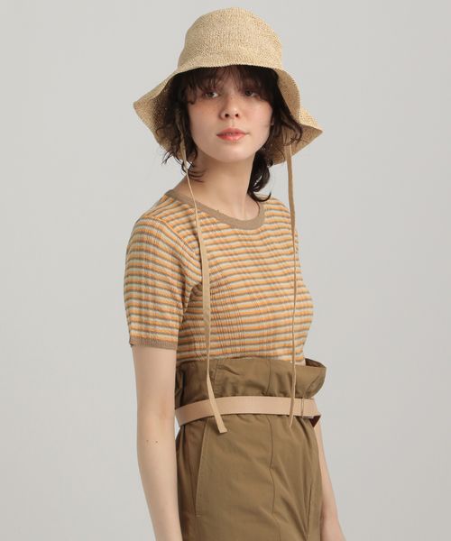 GEORGE'S マルチボーダーニット オレンジ S W_トップス ジョージズ 491571 and ST アンドエスティ(旧ドットエスティ) GEORGE'S マルチボーダーニット オレンジ S W_トップス ジョージズ 491571 and ST アンドエスティ(旧ドットエスティ)