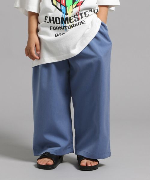 GEORGE'S 【KIDS】ワイドパンツ ライトブルー M キッズ ジョージズ 494899 and ST アンドエスティ(旧ドットエスティ) GEORGE'S 【KIDS】ワイドパンツ ライトブルー M キッズ ジョージズ 494899 and ST アンドエスティ(旧ドットエスティ)