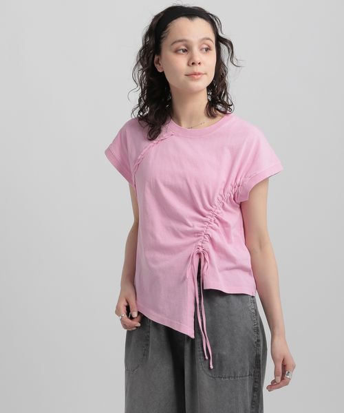GEORGE'S シャーリングショートTシャツ ピンク M W_トップス ジョージズ 496168 and ST アンドエスティ(旧ドットエスティ) GEORGE'S シャーリングショートTシャツ ピンク M W_トップス ジョージズ 496168 and ST アンドエスティ(旧ドットエスティ)