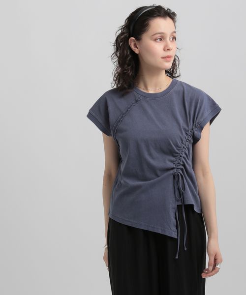 GEORGE'S シャーリングショートTシャツ ネイビー S W_トップス ジョージズ 496168 and ST アンドエスティ(旧ドットエスティ) GEORGE'S シャーリングショートTシャツ ネイビー S W_トップス ジョージズ 496168 and ST アンドエスティ(旧ドットエスティ)