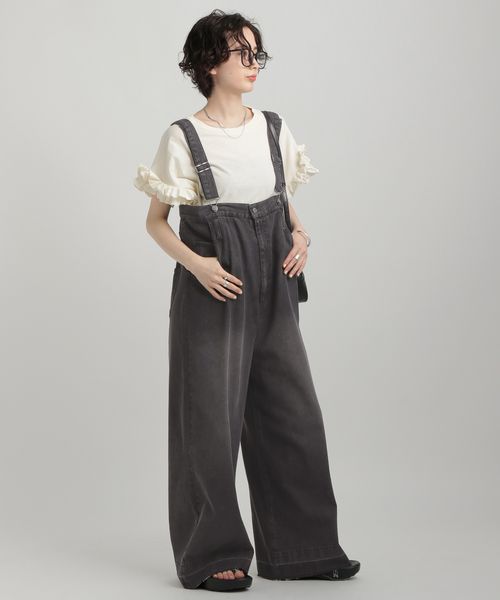 GEORGE'S デニムサロペット ブラック M W_ワンピース ジョージズ 496172 and ST アンドエスティ(旧ドットエスティ) GEORGE'S デニムサロペット ブラック M W_ワンピース ジョージズ 496172 and ST アンドエスティ(旧ドットエスティ)