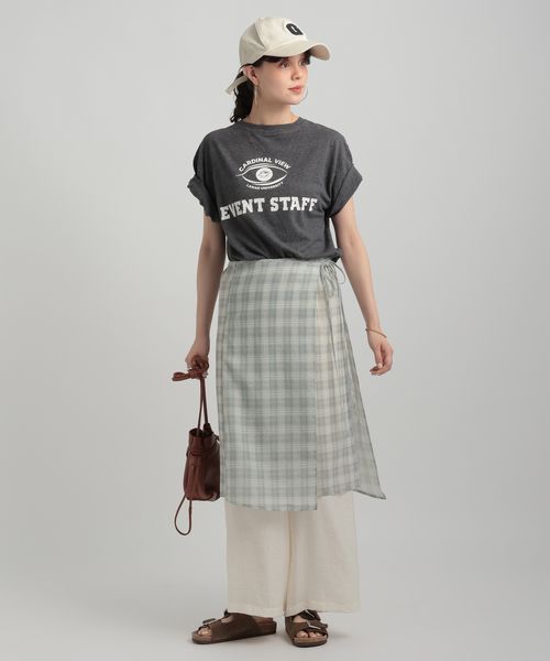 GEORGE'S シアーチェックスカート ブルー M W_ボトムス ジョージズ 497659 and ST アンドエスティ(旧ドットエスティ) GEORGE'S シアーチェックスカート ブルー M W_ボトムス ジョージズ 497659 and ST アンドエスティ(旧ドットエスティ)