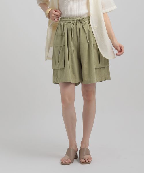GEORGE'S カーゴショートパンツ グリーン M W_ボトムス ジョージズ 497661 and ST アンドエスティ(旧ドットエスティ) GEORGE'S カーゴショートパンツ グリーン M W_ボトムス ジョージズ 497661 and ST アンドエスティ(旧ドットエスティ)
