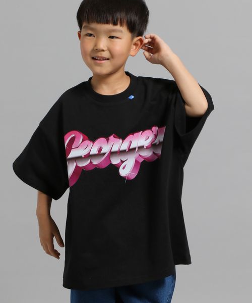 GEORGE'S 【KIDS】ロゴメタリックTシャツ ピンク キッズ ジョージズ 570934 and ST アンドエスティ(旧ドットエスティ) GEORGE'S 【KIDS】ロゴメタリックTシャツ ピンク キッズ ジョージズ 570934 and ST アンドエスティ(旧ドットエスティ)