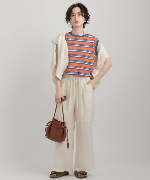GEORGE'S シアーイージーパンツ ホワイト S W_ボトムス ジョージズ 575064 and ST アンドエスティ(旧ドットエスティ) GEORGE'S シアーイージーパンツ ホワイト S W_ボトムス ジョージズ 575064 and ST アンドエスティ(旧ドットエスティ)