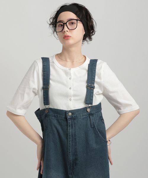 GEORGE'S スナップカーディガン オフホワイト S W_トップス ジョージズ 575075 and ST アンドエスティ(旧ドットエスティ) GEORGE'S スナップカーディガン オフホワイト S W_トップス ジョージズ 575075 and ST アンドエスティ(旧ドットエスティ)