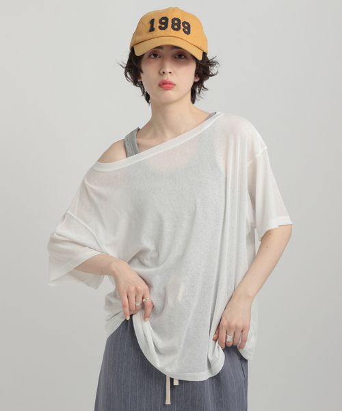 GEORGE'S オフショルシアーTシャツ オフホワイト FREE W_トップス ジョージズ 576118 and ST アンドエスティ(旧ドットエスティ) GEORGE'S オフショルシアーTシャツ オフホワイト FREE W_トップス ジョージズ 576118 and ST アンドエスティ(旧ドットエスティ)