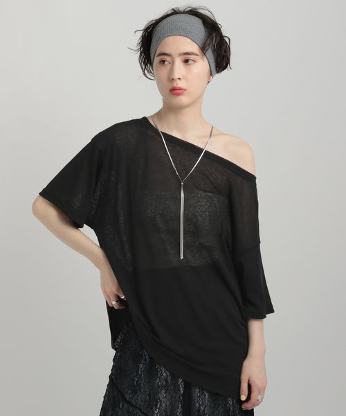 GEORGE'S オフショルシアーTシャツ ブラック FREE W_トップス ジョージズ 576118 and ST アンドエスティ(旧ドットエスティ) GEORGE'S オフショルシアーTシャツ ブラック FREE W_トップス ジョージズ 576118 and ST アンドエスティ(旧ドットエスティ)