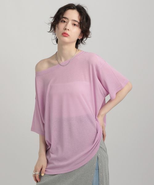 GEORGE'S オフショルシアーTシャツ ピンク FREE W_トップス ジョージズ 576118 and ST アンドエスティ(旧ドットエスティ) GEORGE'S オフショルシアーTシャツ ピンク FREE W_トップス ジョージズ 576118 and ST アンドエスティ(旧ドットエスティ)