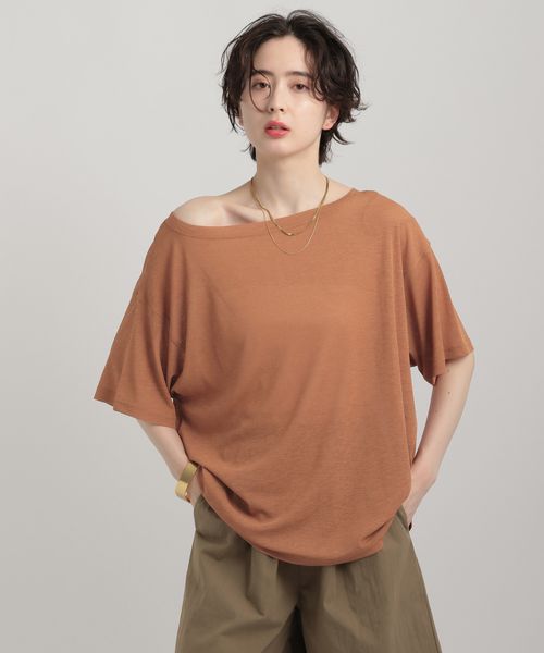 GEORGE'S オフショルシアーTシャツ ベージュ FREE W_トップス ジョージズ 576118 and ST アンドエスティ(旧ドットエスティ) GEORGE'S オフショルシアーTシャツ ベージュ FREE W_トップス ジョージズ 576118 and ST アンドエスティ(旧ドットエスティ)