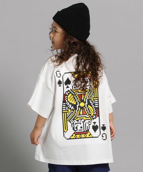GEORGE'S 【KIDS】トランプグラフィックTシャツ オフホワイト キッズ ジョージズ 576917 and ST アンドエスティ(旧ドットエスティ) GEORGE'S 【KIDS】トランプグラフィックTシャツ オフホワイト キッズ ジョージズ 576917 and ST アンドエスティ(旧ドットエスティ)