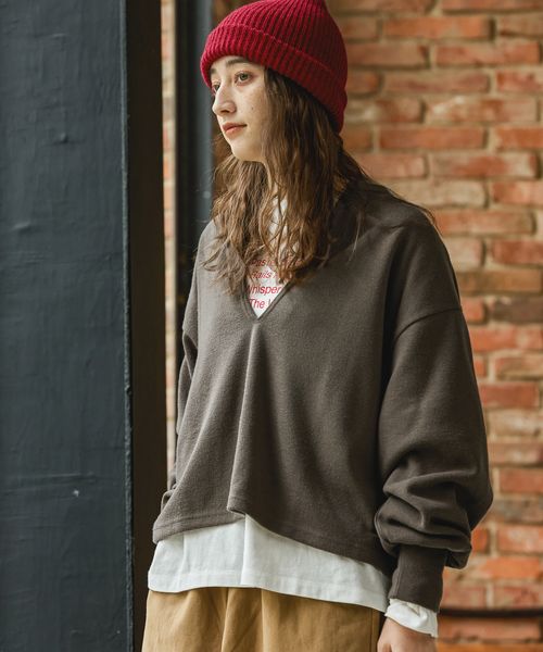 GEORGE'S スキッパープルオーバー グリーン S W_トップス ジョージズ 611901 and ST アンドエスティ（旧ドットエスティ）