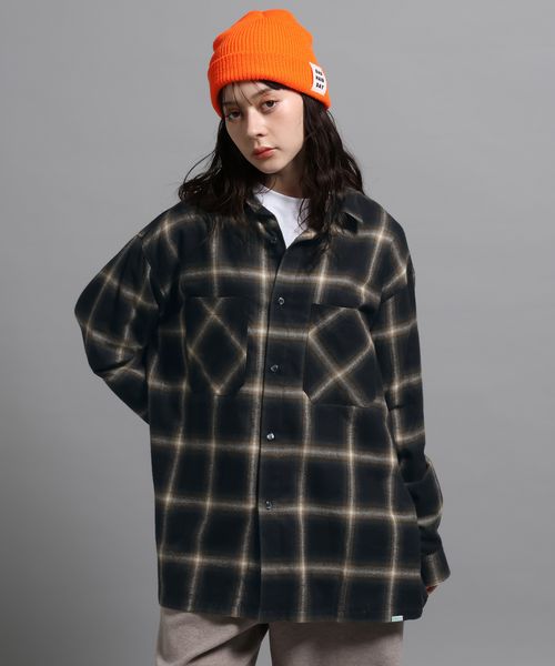 GEORGE'S 【MENS】ビエラＷポケットチェックシャツ ブラウン M M_トップス ジョージズ 631415 and ST アンドエスティ（旧ドットエスティ）