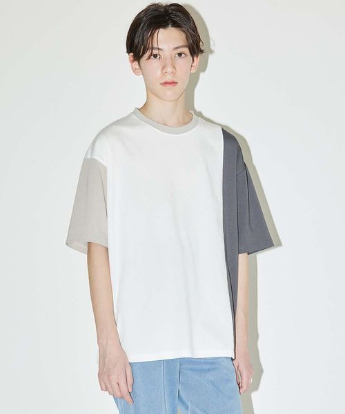 GLOBAL WORK ヘビロッTEE配色半袖/キッズ/102772 オフホワイト キッズ グローバルワーク 102772 and ST アンドエスティ(旧ドットエスティ) GLOBAL WORK ヘビロッTEE配色半袖/キッズ/102772 オフホワイト キッズ グローバルワーク 102772 and ST アンドエスティ(旧ドットエスティ)