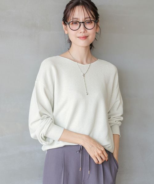 GLOBAL WORK スッキレイVネックプルオーバー/115345/アウトレット価格 ライトグレー S ウィメンズインナー グローバルワーク 115345 and ST アンドエスティ（旧ドットエスティ）