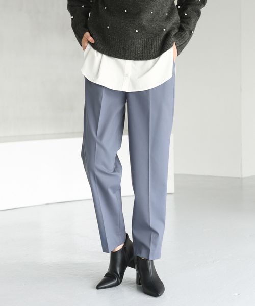 GLOBAL WORK あったかウツクシルエットテーパードパンツ/115428 ブルー XS ウィメンズボトムス グローバルワーク 115428 and ST アンドエスティ(旧ドットエスティ) GLOBAL WORK あったかウツクシルエットテーパードパンツ/115428 ブルー XS ウィメンズボトムス グローバルワーク 115428 and ST アンドエスティ(旧ドットエスティ)