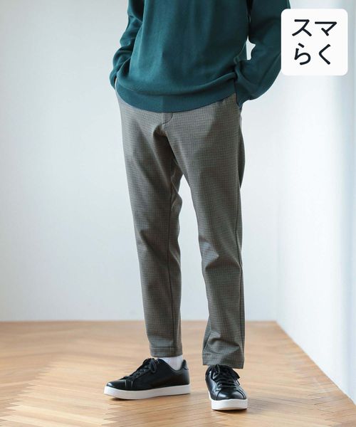 GLOBAL WORK スマらくイージーパンツ+WARM/115927 ライトグレー M メンズボトムス グローバルワーク 115927 and ST アンドエスティ（旧ドットエスティ）