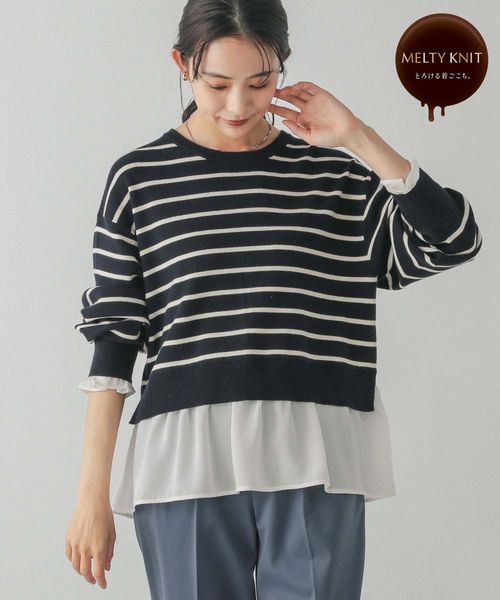 GLOBAL WORK メルティ布帛ドッキングプルオーバー/115968 ネイビー M ウィメンズインナー グローバルワーク 115968 and ST アンドエスティ(旧ドットエスティ) GLOBAL WORK メルティ布帛ドッキングプルオーバー/115968 ネイビー M ウィメンズインナー グローバルワーク 115968 and ST アンドエスティ(旧ドットエスティ)