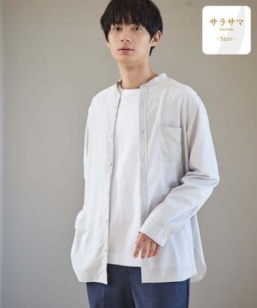 サラサマバンドカラーシャツ/116330 | [公式]グローバルワーク