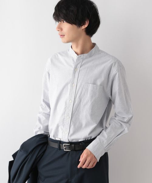 GLOBAL WORK イージーケアオックス/バンドカラーシャツ/116334 ブルー S メンズインナー グローバルワーク 116334 and ST アンドエスティ(旧ドットエスティ) GLOBAL WORK イージーケアオックス/バンドカラーシャツ/116334 ブルー S メンズインナー グローバルワーク 116334 and ST アンドエスティ(旧ドットエスティ)