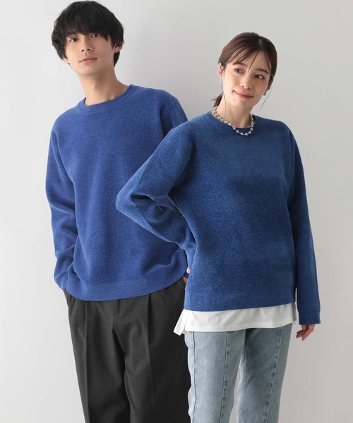 GLOBAL WORK モールニットクルー/116372 ブルー M メンズインナー グローバルワーク 116372 and ST アンドエスティ(旧ドットエスティ) GLOBAL WORK モールニットクルー/116372 ブルー M メンズインナー グローバルワーク 116372 and ST アンドエスティ(旧ドットエスティ)