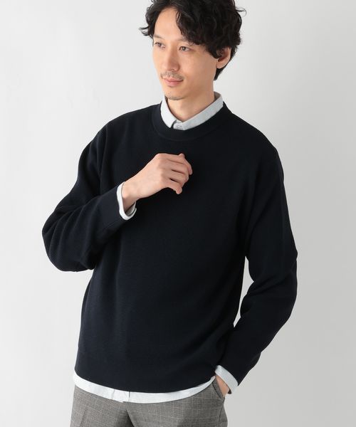 GLOBAL WORK アンチピリングワッフルニット/116381 ネイビー S メンズインナー グローバルワーク 116381 and ST アンドエスティ(旧ドットエスティ) GLOBAL WORK アンチピリングワッフルニット/116381 ネイビー S メンズインナー グローバルワーク 116381 and ST アンドエスティ(旧ドットエスティ)