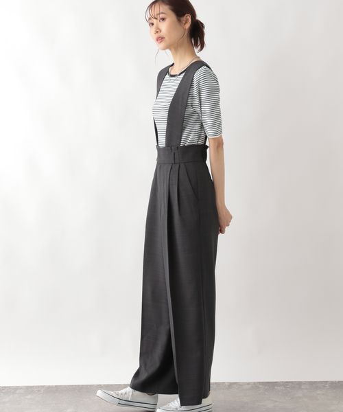 GLOBAL WORK MATINEE LINE/リネンライクサス付きワイドパンツ/120194/アウトレット価格 チャコールグレー S マチネ グローバルワーク 120194 and ST アンドエスティ(旧ドットエスティ) GLOBAL WORK MATINEE LINE/リネンライクサス付きワイドパンツ/120194/アウトレット価格 チャコールグレー S マチネ グローバルワーク 120194 and ST アンドエスティ(旧ドットエスティ)