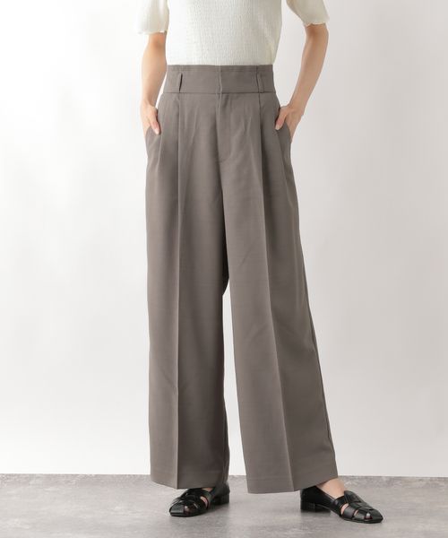 GLOBAL WORK MATINEE LINE/リネンライクサス付きワイドパンツ/120194/アウトレット価格 ライトベージュ S マチネ グローバルワーク 120194 and ST アンドエスティ(旧ドットエスティ) GLOBAL WORK MATINEE LINE/リネンライクサス付きワイドパンツ/120194/アウトレット価格 ライトベージュ S マチネ グローバルワーク 120194 and ST アンドエスティ(旧ドットエスティ)