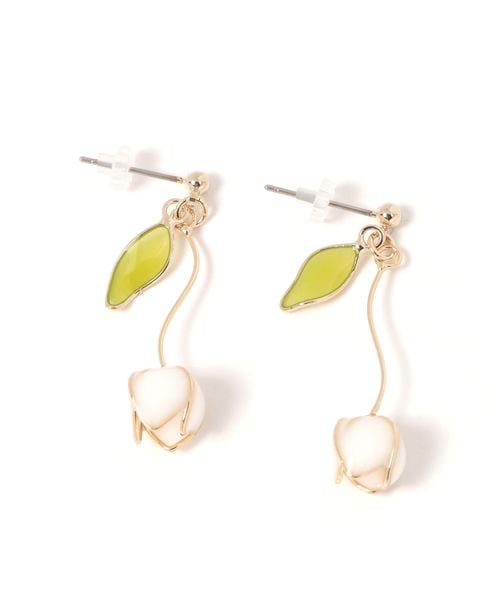 GLOBAL WORK チューリップピアス/130959 オフホワイト ウィメンズグッズ グローバルワーク 130959 and ST アンドエスティ(旧ドットエスティ) GLOBAL WORK チューリップピアス/130959 オフホワイト ウィメンズグッズ グローバルワーク 130959 and ST アンドエスティ(旧ドットエスティ)