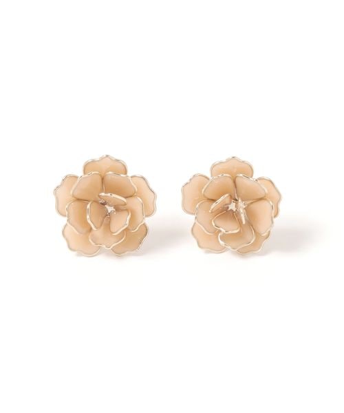 GLOBAL WORK 立体フラワーピアス/130962 ベージュ ウィメンズグッズ グローバルワーク 130962 and ST アンドエスティ(旧ドットエスティ) GLOBAL WORK 立体フラワーピアス/130962 ベージュ ウィメンズグッズ グローバルワーク 130962 and ST アンドエスティ(旧ドットエスティ)