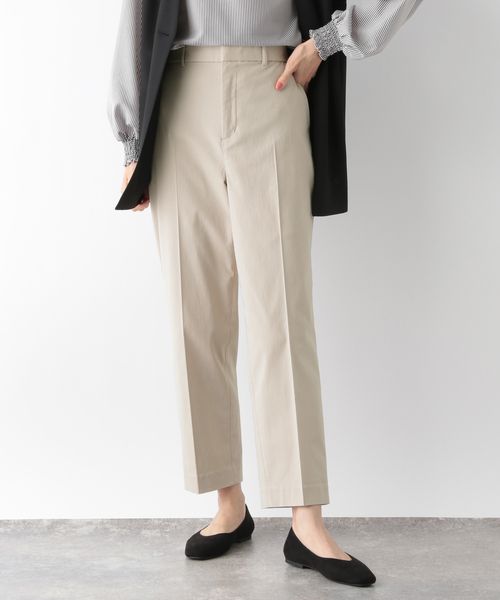 GLOBAL WORK スゴラクストレッチスリムストレートパンツ/135150 ナチュラル M ウィメンズボトムス グローバルワーク 135150 and ST アンドエスティ(旧ドットエスティ) GLOBAL WORK スゴラクストレッチスリムストレートパンツ/135150 ナチュラル M ウィメンズボトムス グローバルワーク 135150 and ST アンドエスティ(旧ドットエスティ)