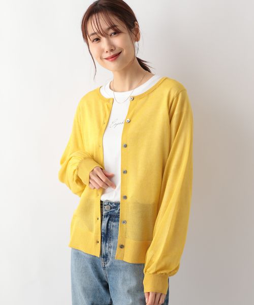 GLOBAL WORK MATINEE LINE/レヴィータクルーカーディガン/138842 イエロー M マチネ グローバルワーク 138842 and ST アンドエスティ(旧ドットエスティ) GLOBAL WORK MATINEE LINE/レヴィータクルーカーディガン/138842 イエロー M マチネ グローバルワーク 138842 and ST アンドエスティ(旧ドットエスティ)