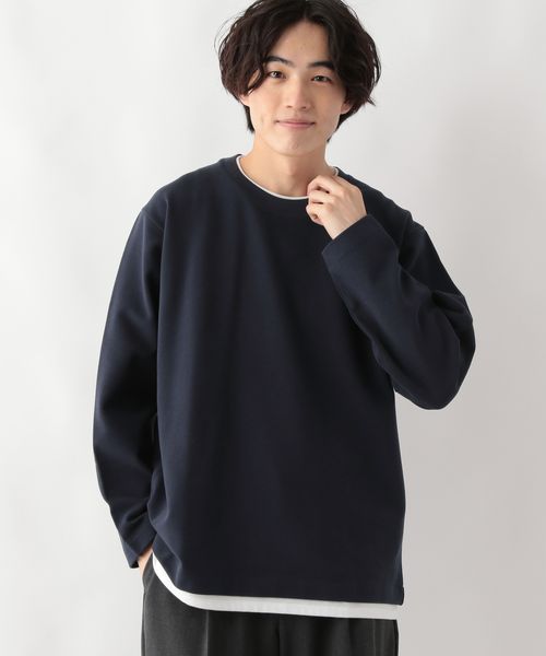 GLOBAL WORK クリーンミラノリブレイヤード/147170 ネイビー L メンズインナー グローバルワーク 147170 and ST アンドエスティ(旧ドットエスティ) GLOBAL WORK クリーンミラノリブレイヤード/147170 ネイビー L メンズインナー グローバルワーク 147170 and ST アンドエスティ(旧ドットエスティ)