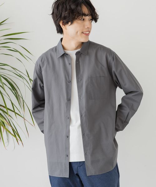 GLOBAL WORK シーズンレスシャツ/シアー/長袖/147186 チャコールグレー S メンズインナー グローバルワーク 147186 and ST アンドエスティ(旧ドットエスティ) GLOBAL WORK シーズンレスシャツ/シアー/長袖/147186 チャコールグレー S メンズインナー グローバルワーク 147186 and ST アンドエスティ(旧ドットエスティ)