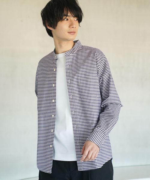GLOBAL WORK イージーケアオックス/バンドカラーシャツ/147191 ブルー M メンズインナー グローバルワーク 147191 and ST アンドエスティ(旧ドットエスティ) GLOBAL WORK イージーケアオックス/バンドカラーシャツ/147191 ブルー M メンズインナー グローバルワーク 147191 and ST アンドエスティ(旧ドットエスティ)