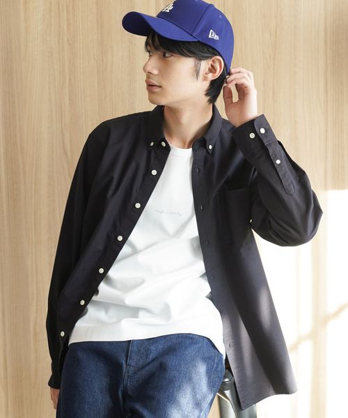 GLOBAL WORK イージーケアオックス/ボタンダウンシャツ/147192 ネイビー S メンズインナー グローバルワーク 147192 and ST アンドエスティ(旧ドットエスティ) GLOBAL WORK イージーケアオックス/ボタンダウンシャツ/147192 ネイビー S メンズインナー グローバルワーク 147192 and ST アンドエスティ(旧ドットエスティ)