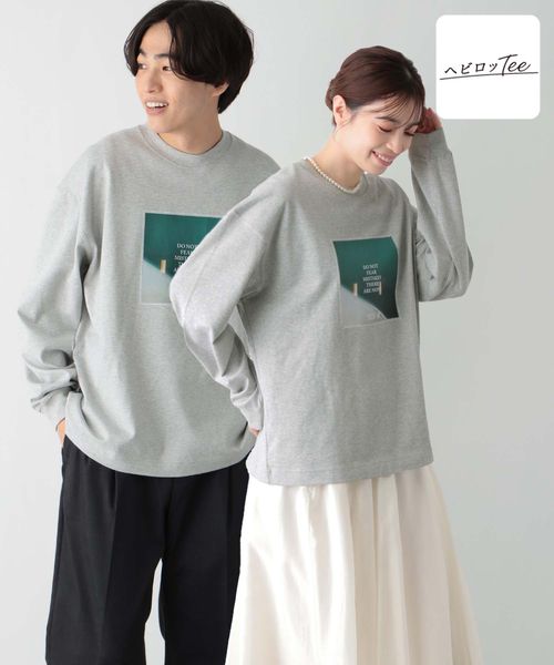 GLOBAL WORK ヘビロッTEE/プリント/長袖/147196 ライトグレー L メンズインナー グローバルワーク 147196 and ST アンドエスティ(旧ドットエスティ) GLOBAL WORK ヘビロッTEE/プリント/長袖/147196 ライトグレー L メンズインナー グローバルワーク 147196 and ST アンドエスティ(旧ドットエスティ)
