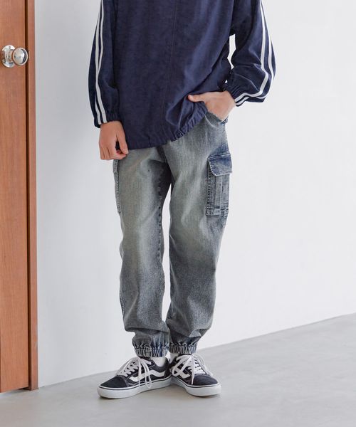 GLOBAL WORK スゴラクストレッチカーゴジョグパンツ/キッズ/147321 ブルー キッズ グローバルワーク 147321 and ST アンドエスティ(旧ドットエスティ) GLOBAL WORK スゴラクストレッチカーゴジョグパンツ/キッズ/147321 ブルー キッズ グローバルワーク 147321 and ST アンドエスティ(旧ドットエスティ)