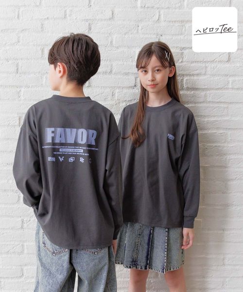 GLOBAL WORK ヘビロッTEE/プリント長袖/キッズ/147381 チャコールグレー キッズ グローバルワーク 147381 and ST アンドエスティ(旧ドットエスティ) GLOBAL WORK ヘビロッTEE/プリント長袖/キッズ/147381 チャコールグレー キッズ グローバルワーク 147381 and ST アンドエスティ(旧ドットエスティ)