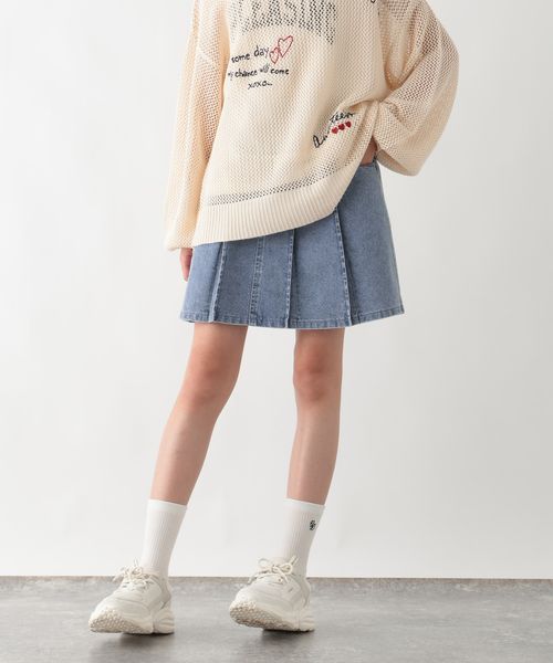 GLOBAL WORK CHEER ONデニムスカート/キッズ/147414 ブルー キッズ グローバルワーク 147414 and ST アンドエスティ(旧ドットエスティ) GLOBAL WORK CHEER ONデニムスカート/キッズ/147414 ブルー キッズ グローバルワーク 147414 and ST アンドエスティ(旧ドットエスティ)