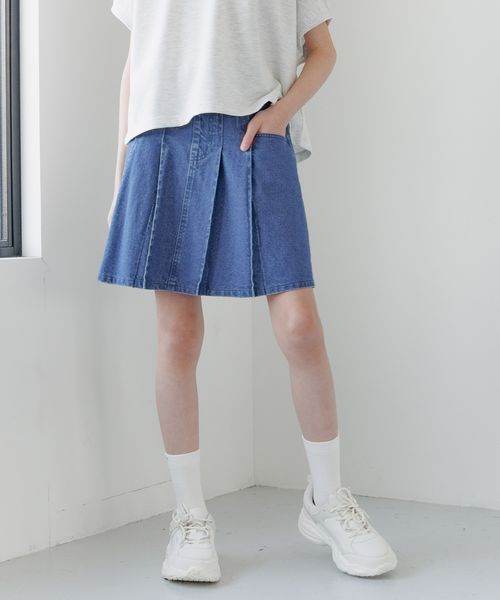 GLOBAL WORK CHEER ONデニムスカート/キッズ/147414 ブルー キッズ グローバルワーク 147414 and ST アンドエスティ(旧ドットエスティ) GLOBAL WORK CHEER ONデニムスカート/キッズ/147414 ブルー キッズ グローバルワーク 147414 and ST アンドエスティ(旧ドットエスティ)