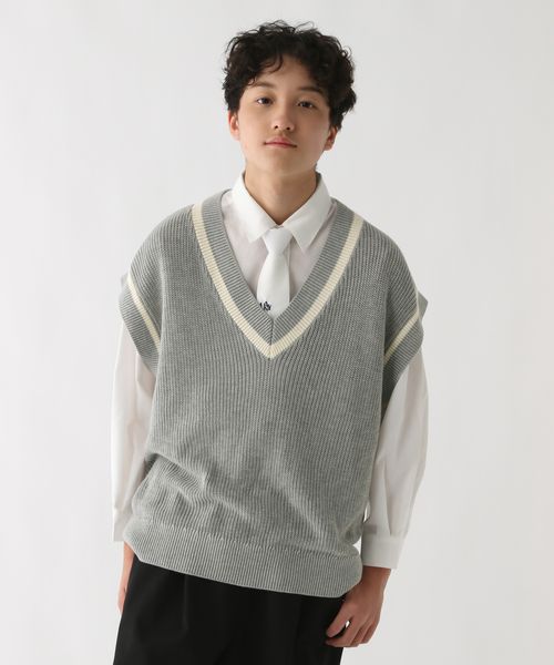 GLOBAL WORK 3SETシャツ*ベスト/AND YUA ANY/147464 ライトグレー M キッズ グローバルワーク 147464 and ST アンドエスティ(旧ドットエスティ) GLOBAL WORK 3SETシャツ*ベスト/AND YUA ANY/147464 ライトグレー M キッズ グローバルワーク 147464 and ST アンドエスティ(旧ドットエスティ)