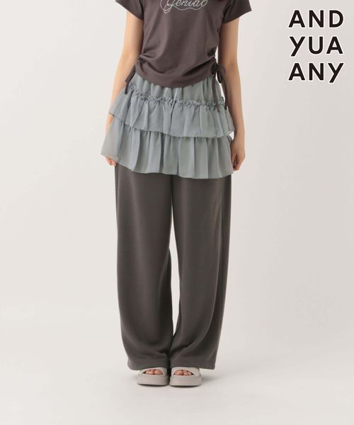 GLOBAL WORK レイヤードカットパンツ/AND YUA ANY/147488 チャコールグレー M キッズ グローバルワーク 147488 and ST アンドエスティ(旧ドットエスティ) GLOBAL WORK レイヤードカットパンツ/AND YUA ANY/147488 チャコールグレー M キッズ グローバルワーク 147488 and ST アンドエスティ(旧ドットエスティ)